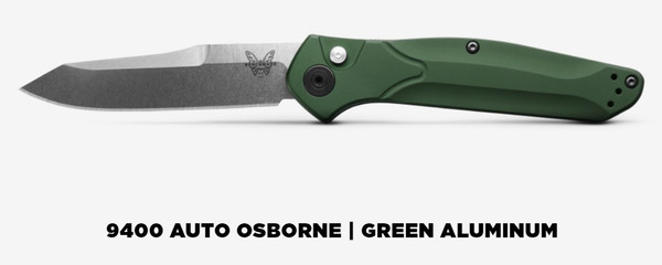 Benchmade Osborne Auto 3.4" Green Aluminum **FREE SHIPPING**