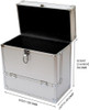 Aluminium DJ Record Storage Flight Case-Holds 40 12" Vinyl LP Box-Tough, Strong
