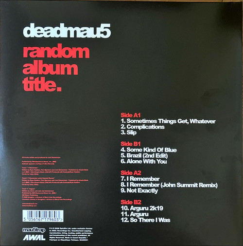 DEADMAU5-Random Album Title-Vinyl LP-Brand New/Still sealed_LAS1224159