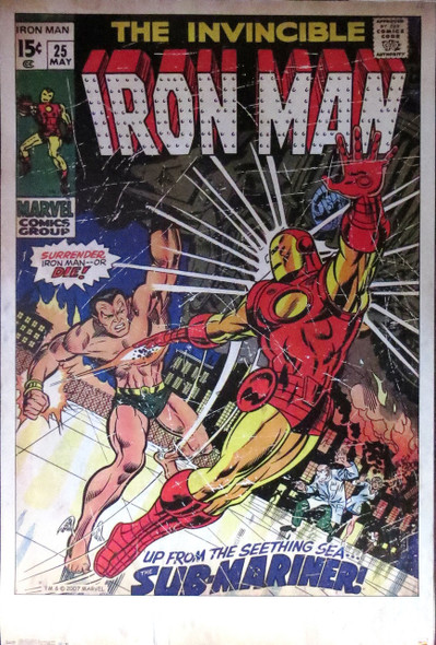 Iron Man #25  v Submariner-Marvel  comic cover- Poster-Laminated Available-85cm x 55cm-Brand New