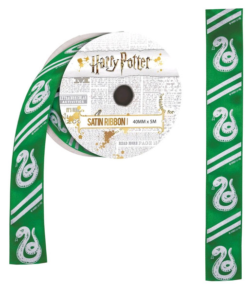Harry Potter - Slytherin Satin Ribbon (5 metres)-IKO1310