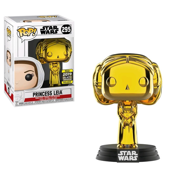 Star Wars - Princess Leia Gold Chrome SW19 US Exclusive Pop! Vinyl-FUN39083