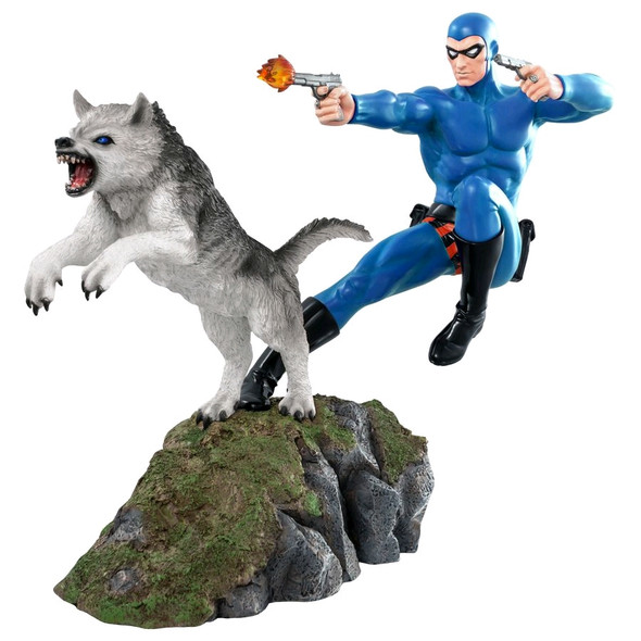 The Phantom - Phantom and Devil Blue Suit Statue-IKO1618-IKON DESIGN STUDIO