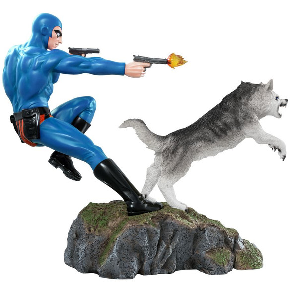 The Phantom - Phantom and Devil Blue Suit Statue-IKO1618-IKON DESIGN STUDIO