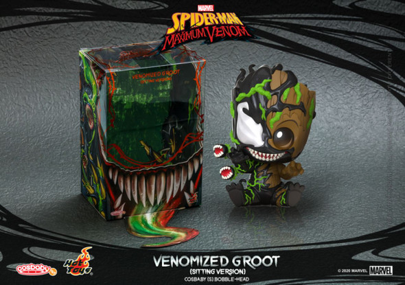 Venom - Venomized Groot Sitting Cosbaby-HOTCOSB761-HOT TOYS