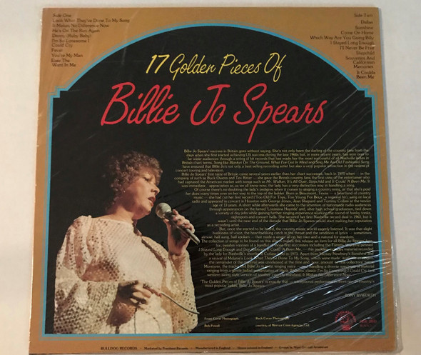 BILLIE JO SPEARS-17 Golden Pieces Vinyl LP-Brand New-Still Sealed BILLIE JO SPEARS-17 Golden Pieces Vinyl LP-Brand New-Still Sealed