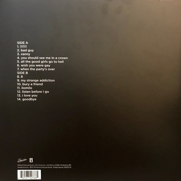 BILLIE EILISH-When We All Fall Asleep. Where Do We Go?--Vinyl LP-Brand New/Still Sealed-_LAS1104