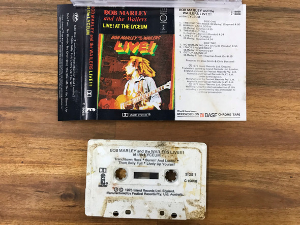 Bob Marley-Live at Lyceum-festival-Aussie cassette Tape-USED-RELP_1713