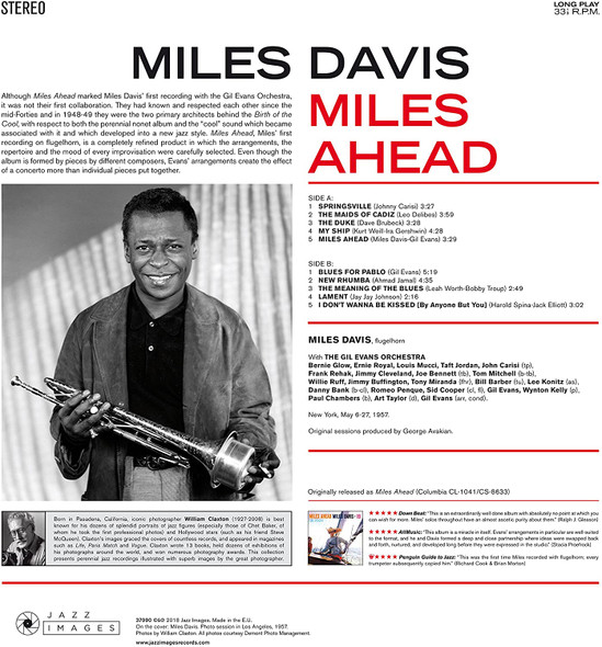 MILES DAVIS-Miles Ahead (Gatefold Packaging. Photographs By William Claxton)-Vinyl Lp-Brand new/Still Sealed-LAS_105320L-37090