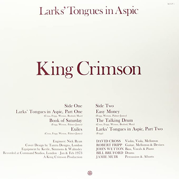 KING CRIMSON-Larks' Tongues In Aspic -200Gg Vinyl Lp-Brand new/Still Sealed-LAS_111428L-KCLLP5