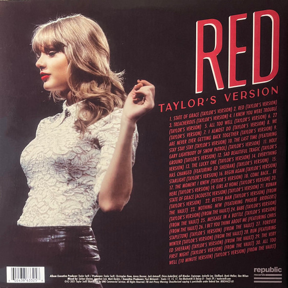 TAYLOR  SWIFT -Red (Taylors version) 4LP Vinyl LP-Brand New-Still Sealed