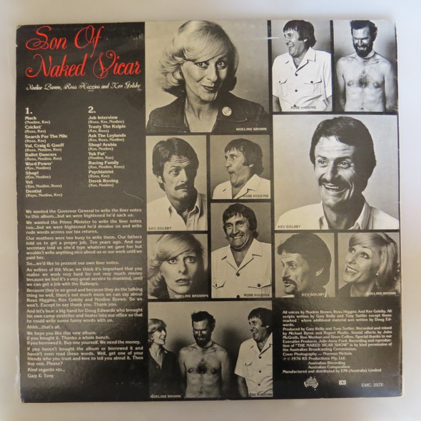 Noeline Brown, Ross Higgins and Kev Golsby-Son Of Naked Vicar-VINYL LP-USED-SHLP_2537