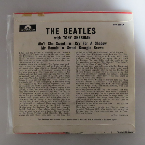 The Beatles With Tony Sheridan-Ain't She Sweet-VINYL 7"-Aussie Press-USED-SHLP_2725