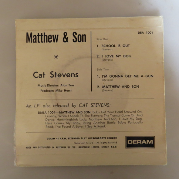 Cat Stevens-Matthew & Son-VINYL 7"-Aussie Press-USED-SHLP_2748
