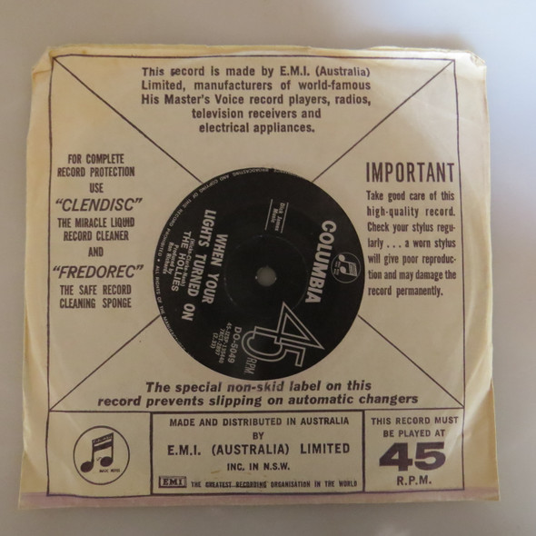 The Hollies-Dear Eloise / When Your Lights Turned On-VINYL 7"-Aussie Press-USED-SHLP_2762