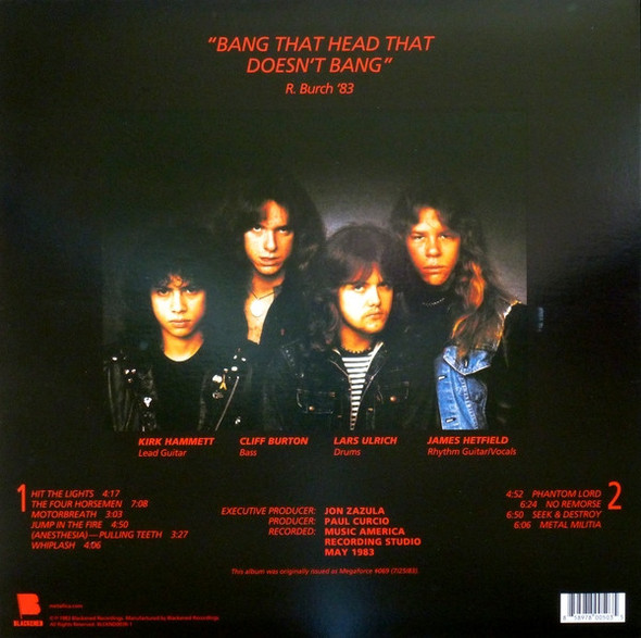 METALLICA - Kill 'Em All (Remastered)--Vinyl LP-Brand New/Still sealed_SC0123087