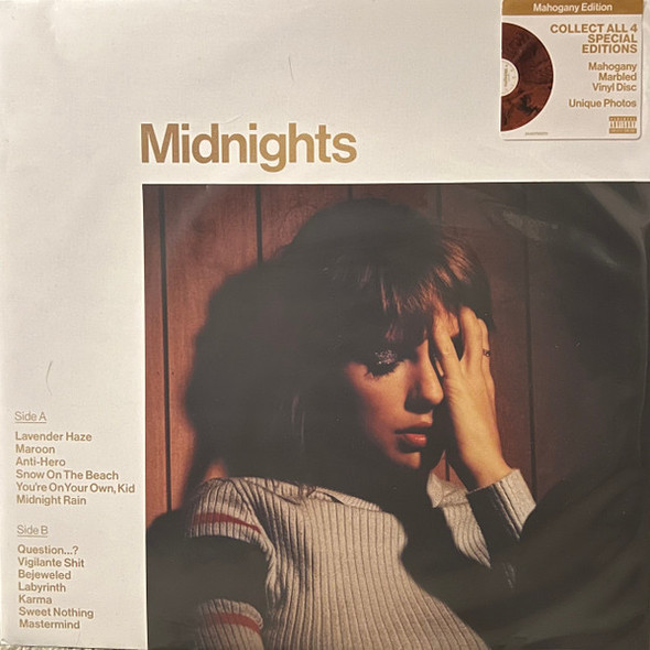 TAYLOR SWIFT - Midnights (Mahogony Vinyl)--Vinyl LP-Brand New/Still sealed_SC0123090