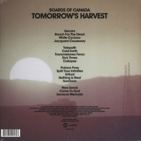 BOARDS OF CANADA-Tomorrow'S Harvest-Vinyl LP-Brand New/Still sealed_LAS0323156