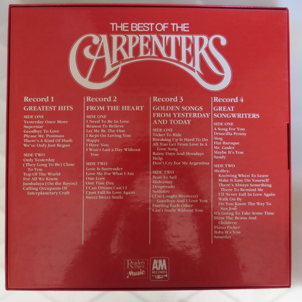 Carpenters-The Best Of The Carpenters-VINYL LP-Aussie Press-USED-SHLP_3555
