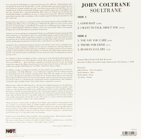 JOHN COLTRANE-Soultrane-Vinyl LP-Brand New/Still sealed_LAS0523010 JOHN COLTRANE-Soultrane-Vinyl LP-Brand New/Still sealed_LAS0523010