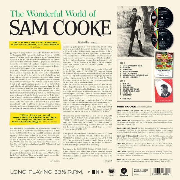 SAM COOKE-The Wonderful World Of Sam Cooke (Limited Edition) (+2 Bonus Tracks)-Vinyl LP-Brand New/Still sealed_LAS0723012