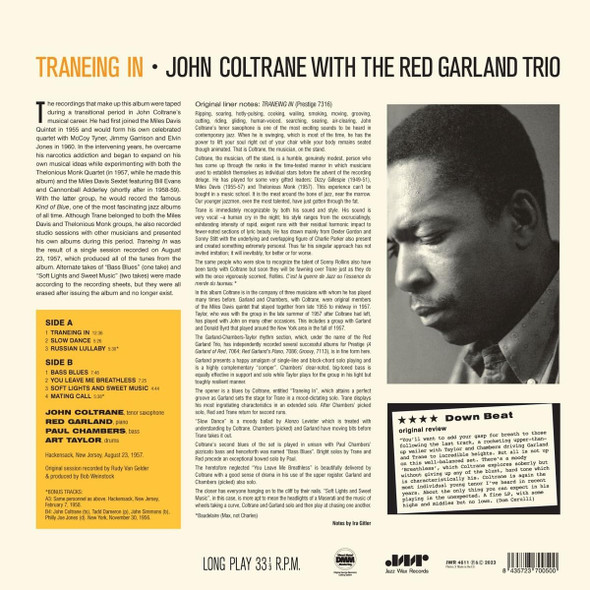 JOHN COLTRANE-Traneing In W/ The Red Garlan Trio (Limited Edition) (+2 Bonus Tracks)-Vinyl LP-Brand New/Still sealed_LAS0823161