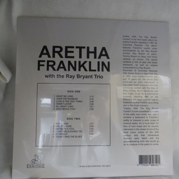 ARETHA FRANKLIN-Aretha With The Ray Bryant Combo (Feat. The Ray Bryant Combo) (Clear Vinyl)-Vinyl LP-Brand New/Still sealed_LAS0823124