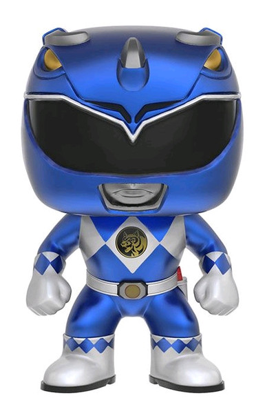 Power Rangers - Blue Ranger Metallic US Exclusive Pop! Vinyl [RS]-FUN10859