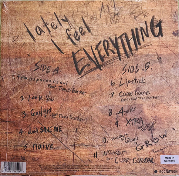 WILLOW-Lately I Feel Everything (Red Vinyl)-Vinyl LP-Brand New/Still sealed_LAS0124203