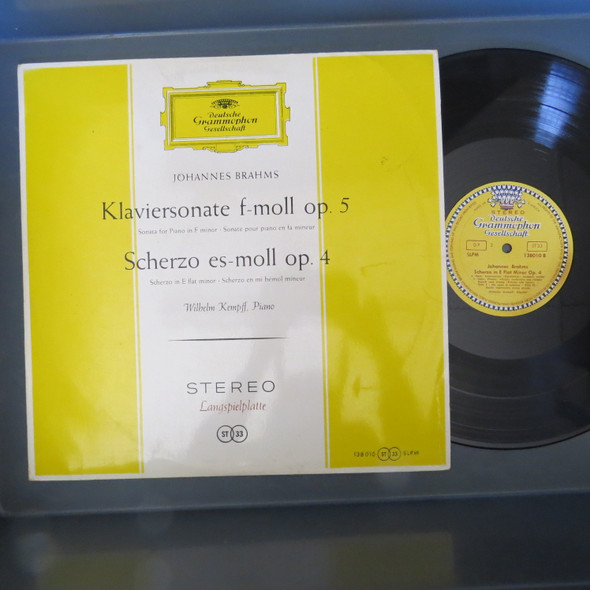 Johannes Brahms Wilhelm Kempff-Klaviersonate f-moll Op. 5 / Scherzo es-moll Op. 4-VINYL LP-USED-SHLP_4603