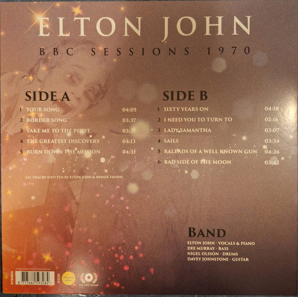 ELTON JOHN-Bbc Sessions (Crystal Vinyl)-Vinyl LP-Brand New/Still sealed_LAS0324081