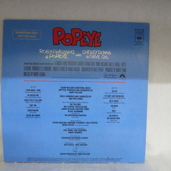 Various-Popeye - Original Motion Picture Soundtrack Album-VINYL LP-USED-SHLP_4957