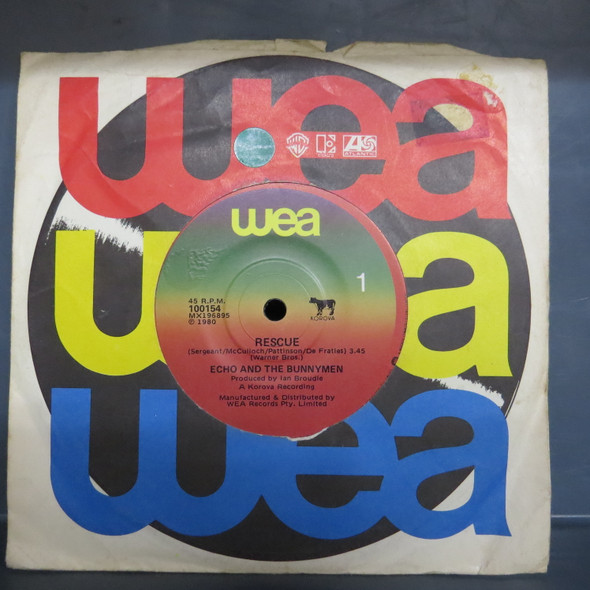 Echo & The Bunnymen--Rescue-Aussie 7" vinyl single-USED-SHLP_5422