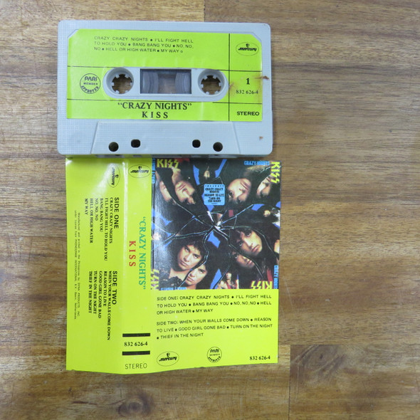 Kiss-Crazy Nights (rare Philippines issue)-Cassette-USED-SHLP_5544