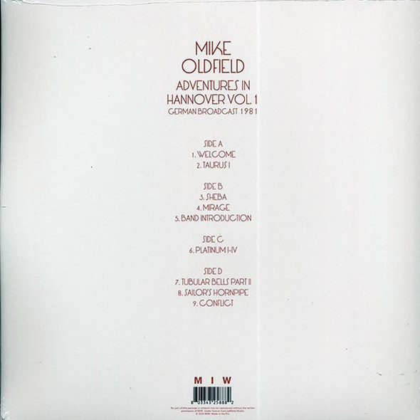 Mike Oldfield - Adventures In Hannover Volume 1: German Broadcast 1981 (2xLP Set) (Gatefold Jacket)--Vinyl LP-Brand New/Still sealed_MIL202501_133