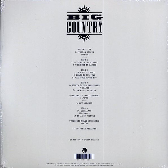 Big Country - We're Not In Kansas: The Live Bootleg Series 1993-1998 Volume 5 (Limited edition; 1000 copies made) (2xLP Set) (Colored vinyl (blue)) (Gatefold Jacket)--Vinyl LP-Brand New/Still sealed_MIL202501_104