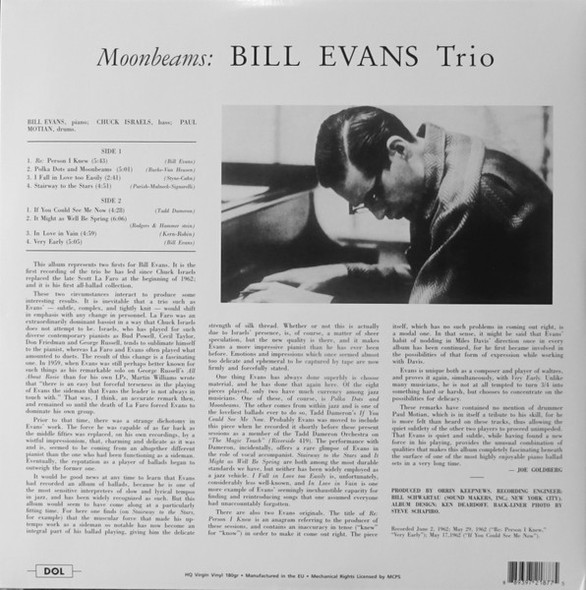 BILL EVANS TRIO - Moon Beams--Vinyl LP-Brand New/Still sealed_LAS0125187