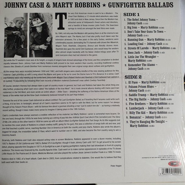 JOHNNY CASH & MARTY ROBBINS - Gunfighter Ballads--Vinyl LP-Brand New/Still sealed_LAS0125152