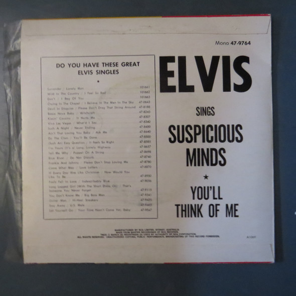 Elvis Presley-Suspicious Minds-7"-USED-SHLP_6170