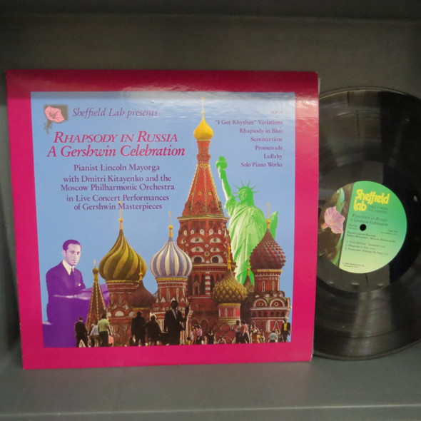 Lincoln Mayorga With Dimitrij Kitaenko And The Moscow Philharmonic Orchestra-Rhapsody In Russia, A Gershwin Celebration-(Sheffield Lab) VINYL LP-USED-SHLP270225_6816