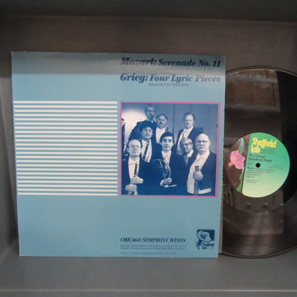 Wolfgang Amadeus Mozart / Edvard Grieg, Chicago Symphony Winds-Serenade No. 11 / Four Lyric Pieces-(Sheffield Lab) VINYL LP-USED-SHLP270225_6821