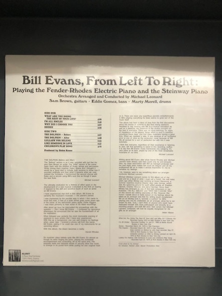 BILL EVANS - From Left To Right (White Vinyl)--Vinyl LP-Brand New/Still sealed_LAS05251000