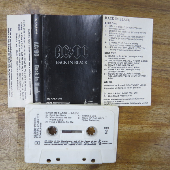 AC/DC-Back In Black (Aussie 1st press)-Cassette-USED-SHLP170425_6992