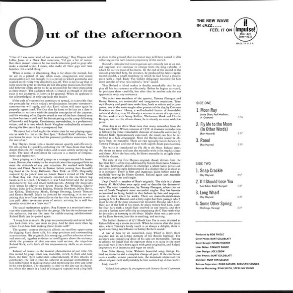 ROY HAYNES QUARTET - Out Of The Afternoon (Feat. Roland Kirk / Henry Grimes / Tommy Flanagan)--Vinyl LP-Brand New/Still sealed_LAS06251159