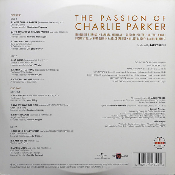 VARIOUS ARTISTS - The Passion Of Charlie Parker--Vinyl LP-Brand New/Still sealed_LAS06251178