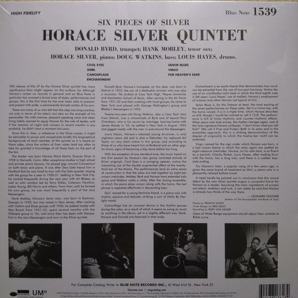 SILVER, HORACE  / 6 PIECES OF SILVER [CLASSIC]--Vinyl LP-Brand New/Still sealed_TTT10251041