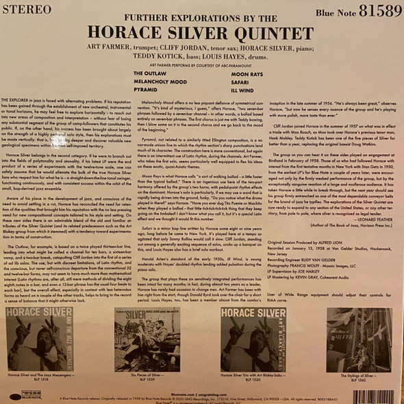 SILVER, HORACE  / FURTHER EXPLORATIONS--Vinyl LP-Brand New/Still sealed_TTT10251083