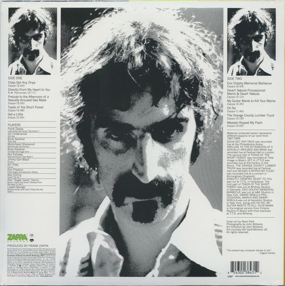 ZAPPA, FRANK  / WEASELS RIPPED MY FLESH--Vinyl LP-Brand New/Still sealed_TTT10251017