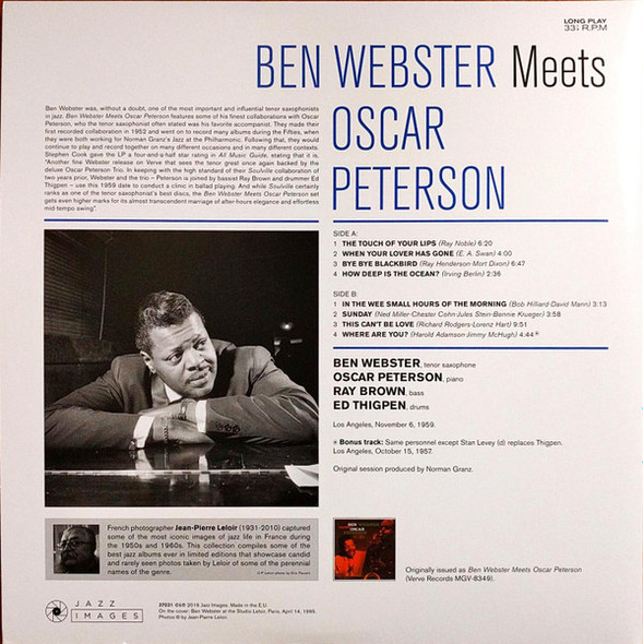 BEN WEBSTER - Meets Oscar Peterson--Vinyl LP-Brand New/Still sealed_LAS1225118