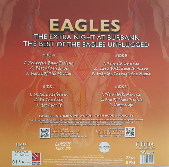 EAGLES - You Can Never Leave (Orange Vinyl) (2 x 10" LP's)--Vinyl LP-Brand New/Still sealed_LAS0326182